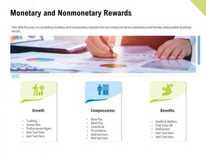 Monetary and nonmonetary rewards compensation ppt powerpoint themes
