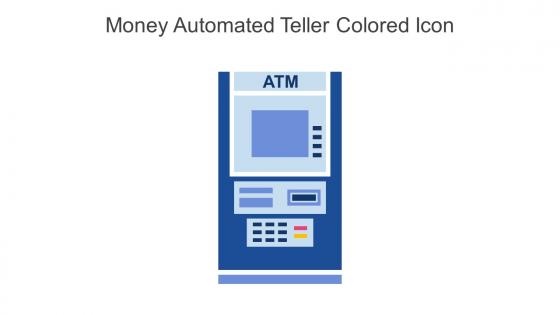 Money Automated Teller Colored Icon In Powerpoint Pptx Png And Editable Eps Format