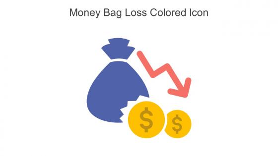 Money Bag Loss Colored Icon In Powerpoint Pptx Png And Editable Eps Format