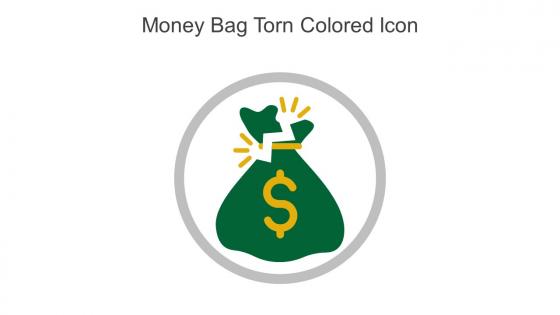 Money Bag Torn Colored Icon In Powerpoint Pptx Png And Editable Eps Format