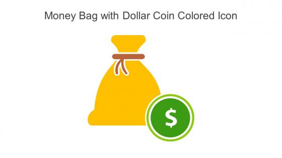 Money Bag With Dollar Coin Colored Icon In Powerpoint Pptx Png And Editable Eps Format