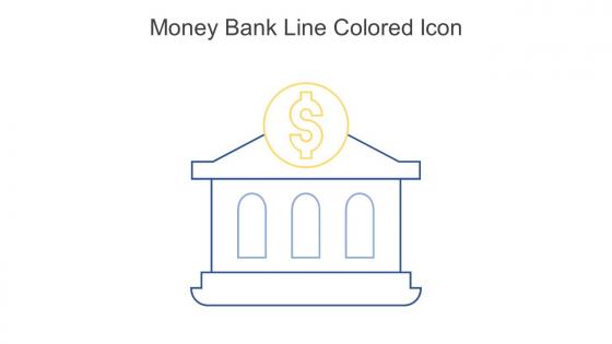 Money Bank Line Colored Icon In Powerpoint Pptx Png And Editable Eps Format