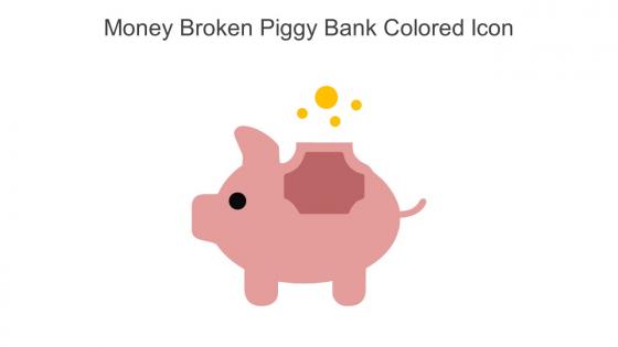 Money Broken Piggy Bank Colored Icon In Powerpoint Pptx Png And Editable Eps Format