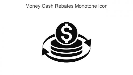 Money Cash Rebates Monotone Icon In Powerpoint Pptx Png And Editable Eps Format