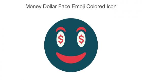 Money Dollar Face Emoji Colored Icon In Powerpoint Pptx Png And Editable Eps Format