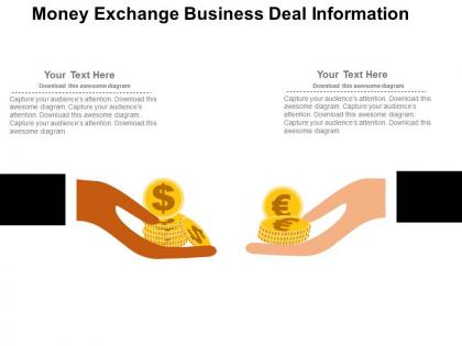 Money exchange business deal information flat powerpoint design