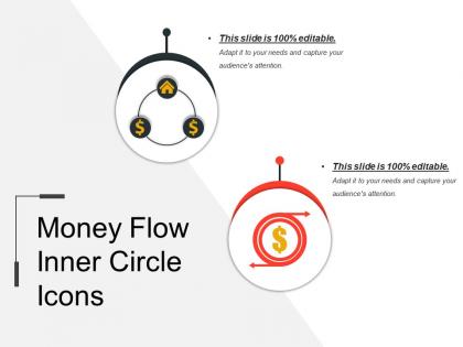 Money flow inner circle icons