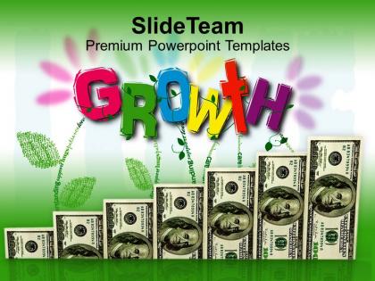 Money graph american dollar growth powerpoint templates ppt themes and graphics 0213