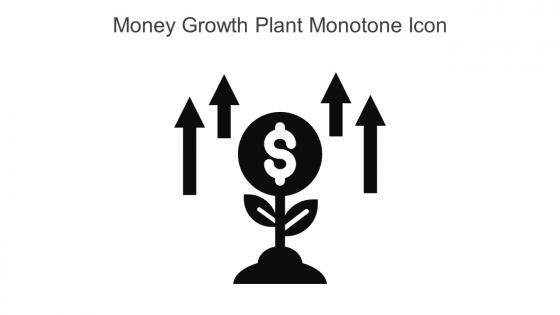 Money Growth Plant Monotone Icon In Powerpoint Pptx Png And Editable Eps Format