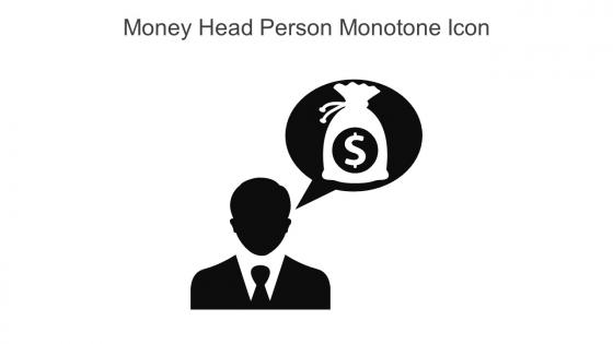 Money Head Person Monotone Icon In Powerpoint Pptx Png And Editable Eps Format