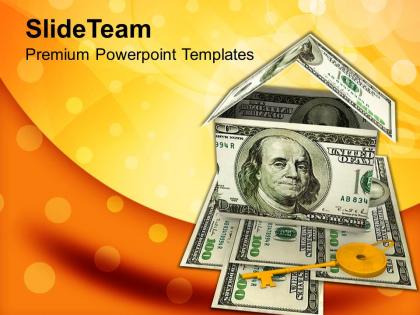 Money house american currency success powerpoint templates ppt themes and graphics