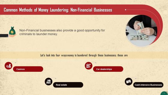 Money Laundering Through Non Financial Businesses Training Ppt