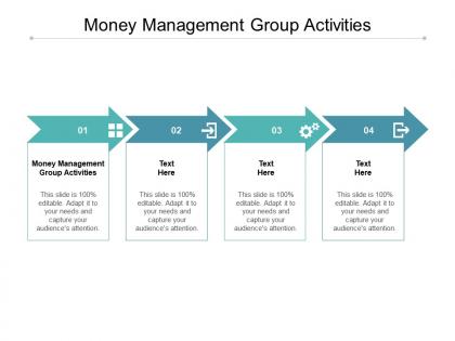 Money management group activities ppt powerpoint presentation inspiration guidelines cpb