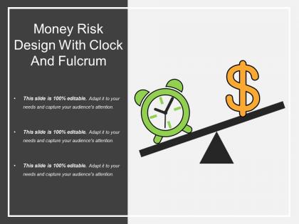 Money risk design with clock and fulcrum