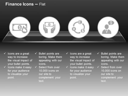 Money safety growth and global currencies ppt icons graphics