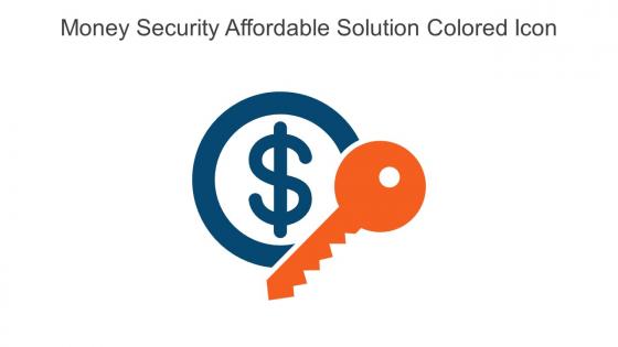 Money Security Affordable Solution Colored Icon In Powerpoint Pptx Png And Editable Eps Format