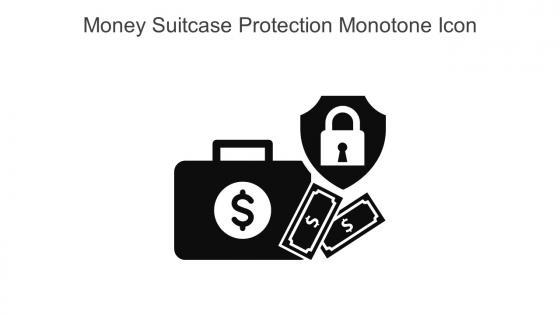 Money Suitcase Protection Monotone Icon In Powerpoint Pptx Png And Editable Eps Format