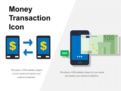 Money transaction icon powerpoint templates