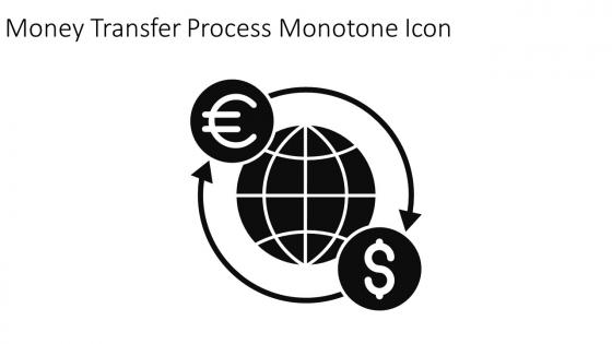 Money Transfer Process Monotone Icon In Powerpoint Pptx Png And Editable Eps Format