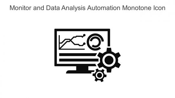 Monitor And Data Analysis Automation Monotone Icon In Powerpoint Pptx Png And Editable Eps Format