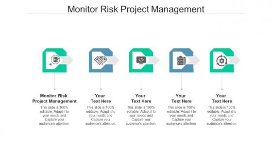 Monitor risk project management ppt powerpoint presentation icon visual aids cpb
