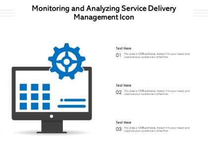 Monitoring and analyzing service delivery management icon