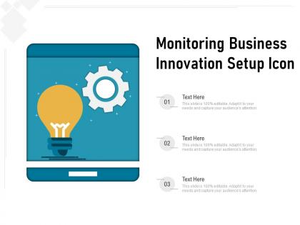 Monitoring business innovation setup icon