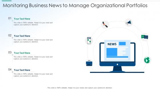 Monitoring business news to manage organizational portfolios