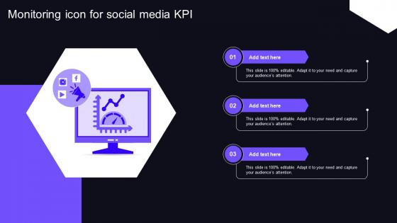 Monitoring Icon For Social Media KPI