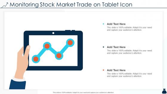 Monitoring stock market trade on tablet icon