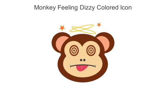 Monkey Feeling Dizzy Colored Icon In Powerpoint Pptx Png And Editable Eps Format