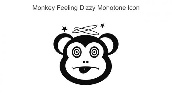 Monkey Feeling Dizzy Monotone Icon In Powerpoint Pptx Png And Editable Eps Format