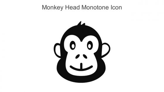 Monkey Head Monotone Icon In Powerpoint Pptx Png And Editable Eps Format