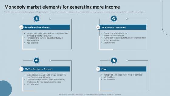 Monopoly Market Elements For Generating More Income