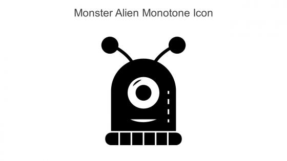 Monster Alien Monotone Icon In Powerpoint Pptx Png And Editable Eps Format