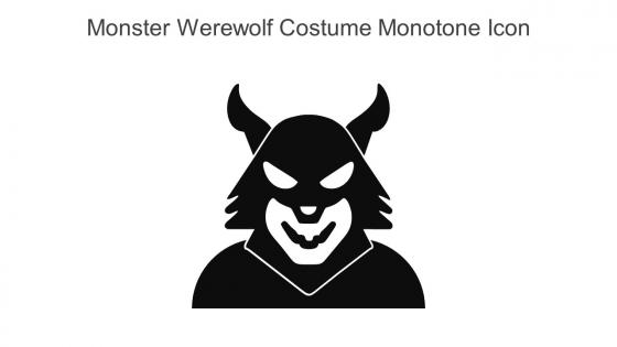 Monster Werewolf Costume Monotone Icon In Powerpoint Pptx Png And Editable Eps Format