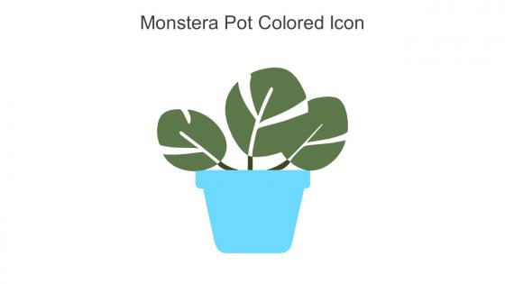 Monstera Pot Colored Icon In Powerpoint Pptx Png And Editable Eps Format