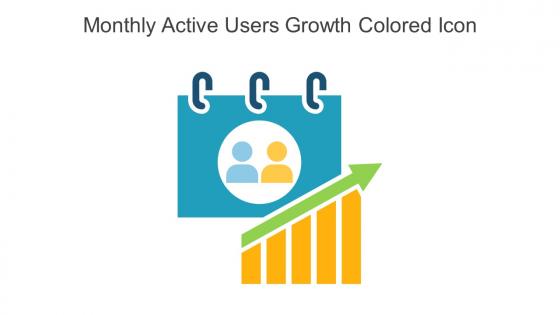 Monthly Active Users Growth Colored Icon In Powerpoint Pptx Png And Editable Eps Format