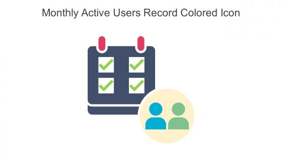Monthly Active Users Record Colored Icon In Powerpoint Pptx Png And Editable Eps Format