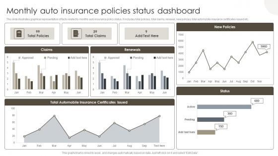 Monthly Auto Insurance Policies Status Dashboard