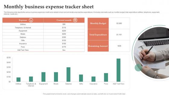 Monthly Business Expense Tracker Sheet