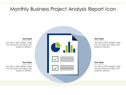 Monthly business project analysis report icon
