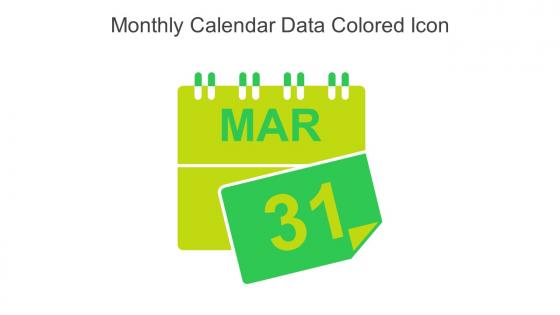 Monthly Calendar Data Colored Icon In Powerpoint Pptx Png And Editable Eps Format
