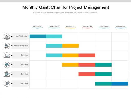 Monthly gantt chart for project management