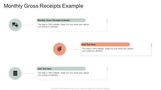Monthly Gross Receipts Example In Powerpoint And Google Slides Cpb