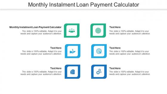 Monthly instalment loan payment calculator ppt powerpoint presentation outline icon cpb