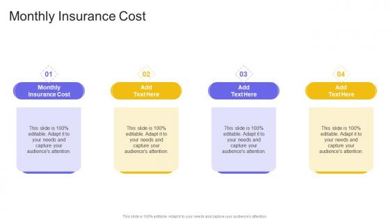 Monthly Insurance Cost In Powerpoint And Google Slides Cpb