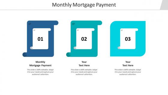 Monthly mortgage payment ppt powerpoint presentation layouts skills cpb