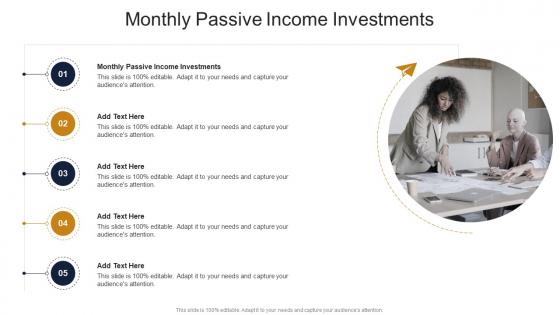 Monthly Passive Income Investments In Powerpoint And Google Slides Cpb