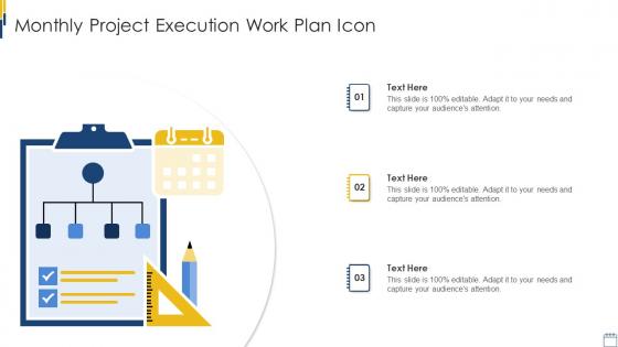 Monthly Project Execution Work Plan Icon